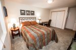 The third bedroom is great for families with queen and twin size beds 